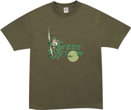 : GREEN ARROW DC Comics Military Green T-shirt Tee Shirt