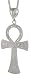 Sterling Silver 3 1/4 (83 mm) Diamond Cut Ankh Cross Pendant