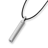 Chisel Tungsten Carbide Pendant (1.3in) on 18 Inch Leather Cord