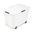 Advantus Rolling Storage Box with Snap Lid, 15-Gallon Size, Clear (AVT34009)
