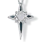 Lord's Prayer Sterling Silver Cross Pendant