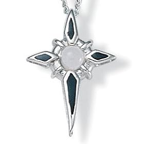 Lord's Prayer Sterling Silver Cross Pendant