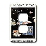 Londons Times Funny Aliens Cartoons - Parallel Parking Universe - Light Switch Covers - 2 plug outlet cover