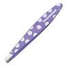Tweezerman Mini Oval Slant Tweezer,  Lavender Polka Dot in Tube