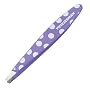 Tweezerman Mini Oval Slant Tweezer,  Lavender Polka Dot in Tube