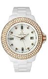 Toy Watch Plasteramic White & Rose Gold Crystal Unisex watch #PCLS26WHPG