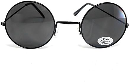 Black Smoke Lens John Lennon Style Round Metal Sunglasses Bin 131