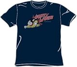  : Mighty Mouse MIGHTY RETRO Superhero Adult Navy Blue T-shirt