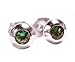 18k White Gold Emerald Bezel Stud Earrings Ct.tw title=