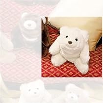 Plush Snuffle White Bear Med 8"