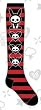 Jack the Rabbit Skulls Pattern Skelanimals Knee Socks