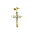 SAVE $50 - 14k Two Tone White and Yellow Gold Cross Pendant $49.00