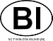 BLOCK ISLAND (BI) Oval Bumper Sticker