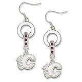 NHL Calgary Flames LogoArt MVP Earrings