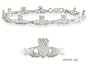 White Gold Claddagh Bracelet