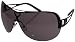 JLO by Jennifer Lopez Oversized Shield Sunglasses (Gunmetal), O/S, Gunmetal/Smoke, 66...