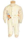 Bebini Snap Front Velour Duck Footed Stretchie
