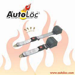 2 Point Retractable Off White Lap Seat Belt (1 Belt) Safety Seat Belts