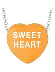 Sweethearts Enamel "Sweet Heart" Heart on 16" Necklace Pendant with Gift Box