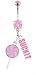 LOLLIPOP AND SUCK IT DOG TAG BELLY RING