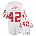Ronnie Lott 1990 San Francisco 49ers #42 Gridiron Classics Premier Throwback Reebok NFL Football Jersey (White)