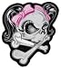 Lethal Threat Pink Ribbon Skull Embroidered Patch 6