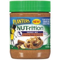 Planters Nut-rition Energy Mix Peanut Butter, 12 oz. (Pack of 4) (Cinnamon Raisin Granola Nut)