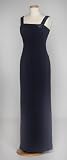 Navy Crepe dress with Beaded Crop Jacket