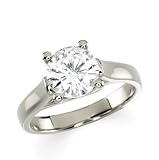 Gorgeous! Women's 14k White-gold 8.00MM(2CT) Moissanite Solitaire Engagement Ring