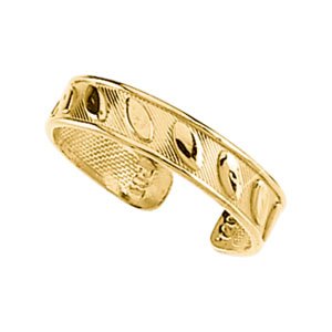 Toe Ring 14K Yellow Gold Toe Ring W Design by 