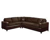 Acme Sectional Sofa, Chocolate