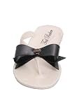 Ted Baker Ted Baker Cream/Black Tied Flip Flops