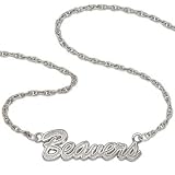 Oregon State Beavers 18in Sterling Silver Script Necklace