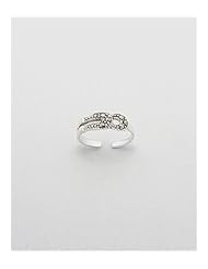 Marcasite Toe Ring In 92.5 Sterling Silver