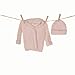 BAREFOOT DREAMS CozyChic Cardigan and HAT Set (03-06 Months, Pink)