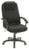 Office Products : High-Back Luxury Fabric Executive Desk Chair with Padded Arms And Black Painted Metal Base for Maximum Capacity of 450lb- FGA1