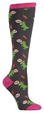 Sock It To Me Dinomite Dinosaurs Grey Knee High Socks, one size