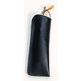 Soft Cowhide 1/2 Eyeglass Case in Black