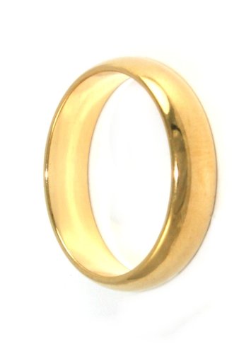 Unisex 24k Yellow Gold Layered 6mm Wedding Ring Band ~ YOU CHOOSE SIZE Lifetime Manufacturer Guarantee (wb7) (12)
