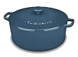 Cuisinart CI670-30BG Chef's Classic Enameled Cast Iron 7-Quart Round Covered Casserole, Provencal Blue