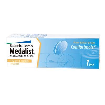 メダリストワンデープラス乱視用、1日乱視用コンタクトレンズ#BC：8.6 CYL：-0.75 AX：180° SPH：-6.00