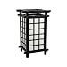 Asian Lighting - 17" Ido Japanese Wood & Rice Paper Lantern - Black