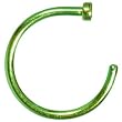 18 Gauge 3/8" Green Anodized Titanium Nose Hoop