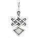 Celtic Knot Pendant with WARRIOR SPIRIT Inscription in Sterling Silver for Men or Women, #8207
