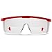 Aviation Flight Training Glasses - IFR Certified View Limiting Device for Pilot Training & Simulation of Instrument Meteorological Conditions - Frosted Adjustable Polycarbonate Frames (1, Red)