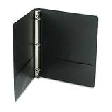 WLJ36313B Ring View Binder, 1/2 Capacity, 11x8-1/2, Black