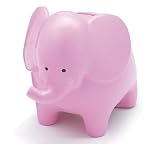 Whimsical Pink Girl Elephant Piggy Bank Great For Saving coins And Nursery Decor