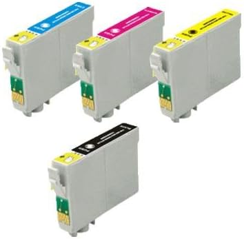 Epson 4 Pack Ink Cartridges for Epson Stylus CX5000, CX6000, CX7000F, CX7400, CX7450, CX8400, CX9400Fax, CX9475Fax, C120, NX100, NX200, NX300, NX400 WorkForce 30, 40, 500, 600 (T069- BK, C, M, Y)