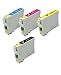 4 Pack Ink Cartridges for Epson Stylus NX105, NX110, NX115, NX215, NX305, NX415, NX510, NX515 WorkForce 310, 315, 610, 615 (T069- BK, C, M, Y)