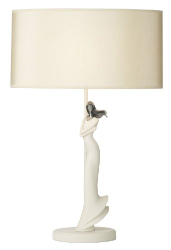 Elegant Handmade Cream Table Lamp with Lady Figurine - HP023867 Elegant Handmade Cream Table Lamp with Lady Figurine - HP023867